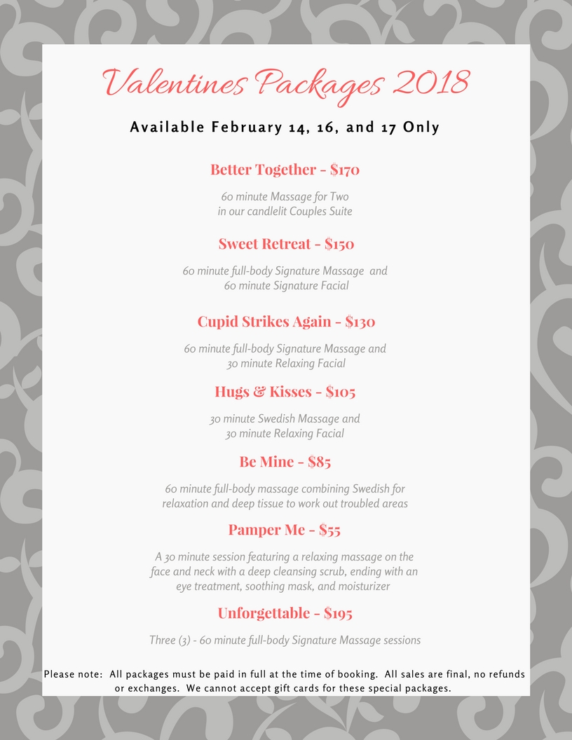 2018 Valentines Packages Serenity Salon And Spa